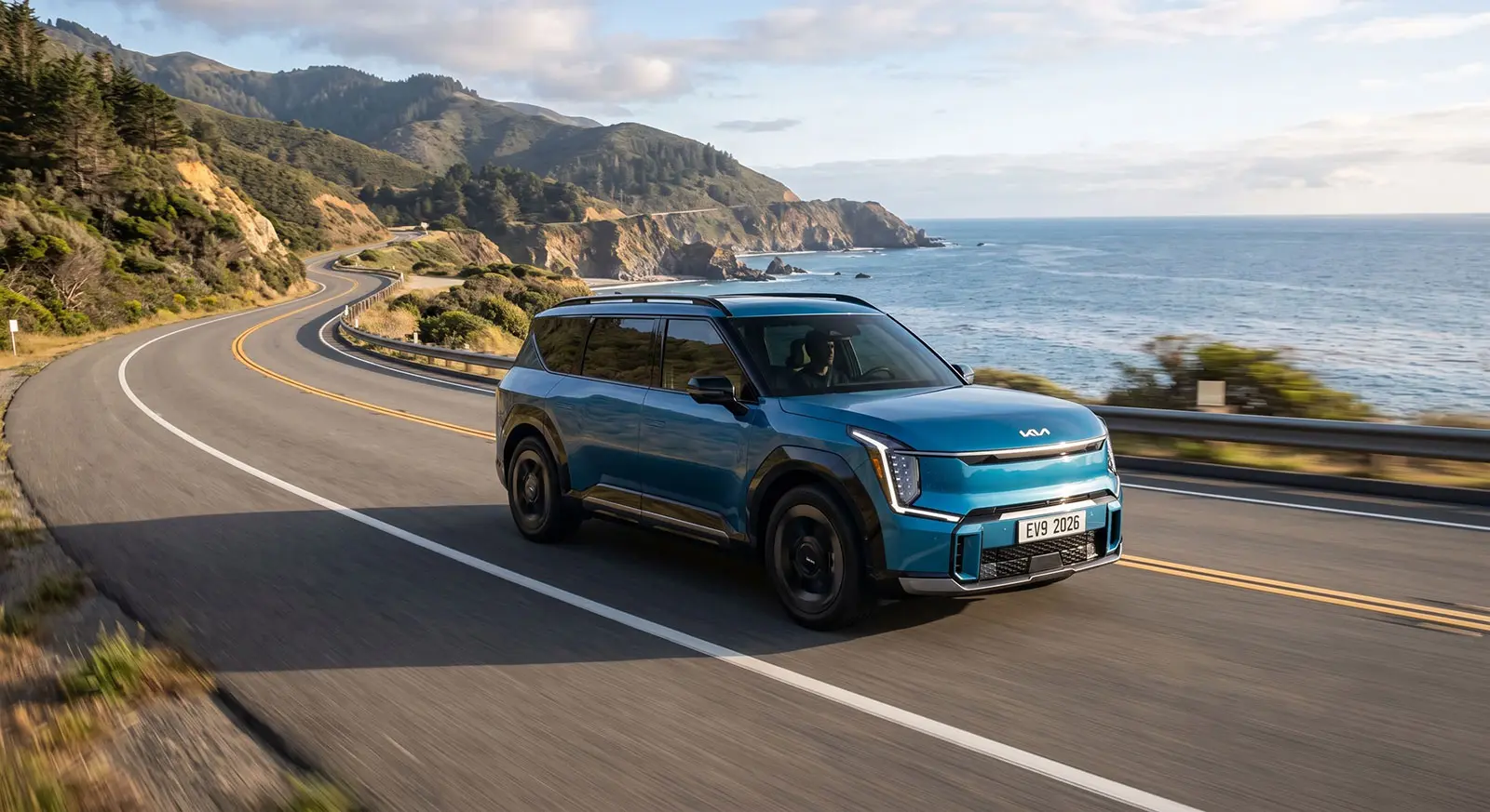 Electric 3-row SUV takes a coastal road test drive for hands-on 2026 full review